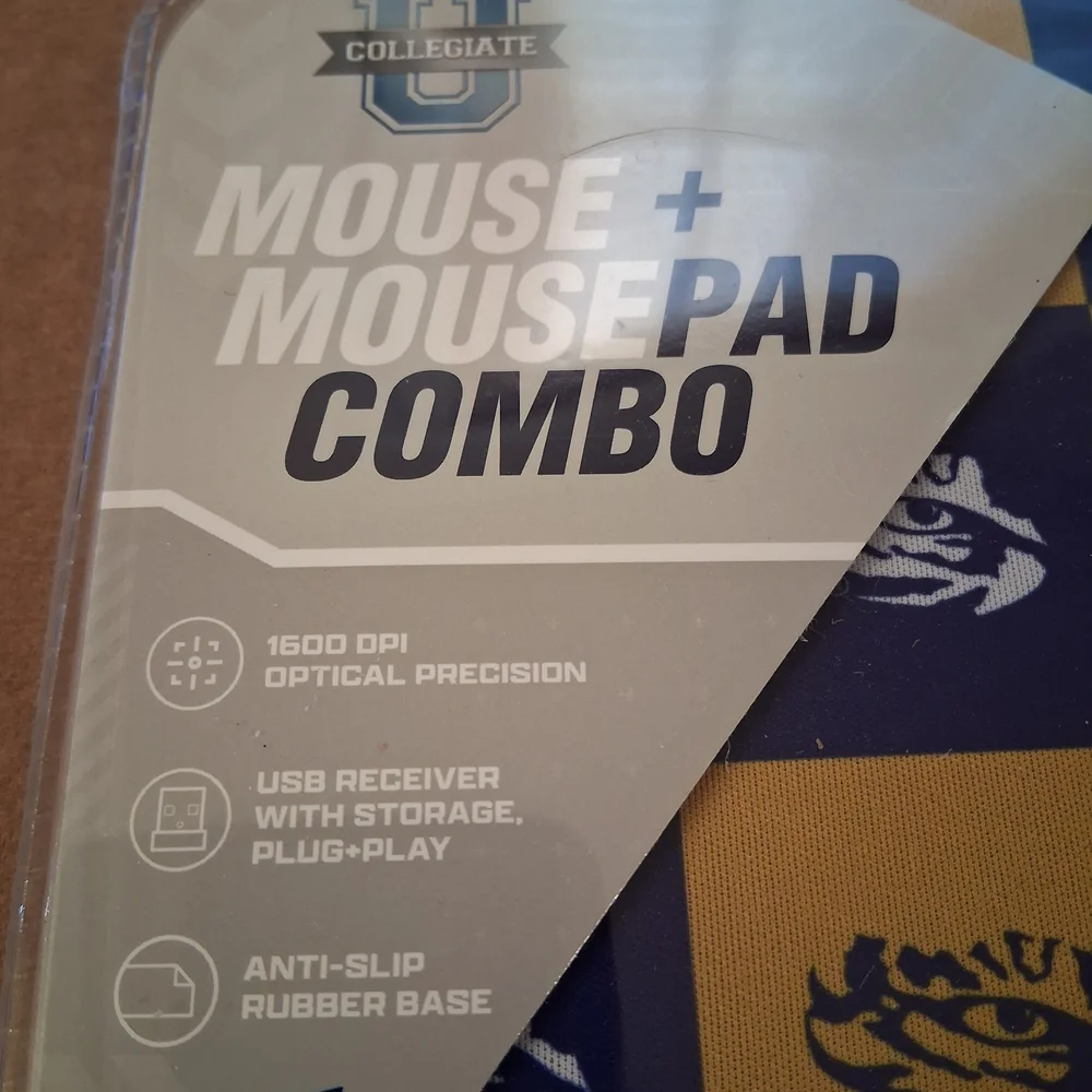 LSU Tigers Mouse and Mouse Pad Set - Purple and Gold